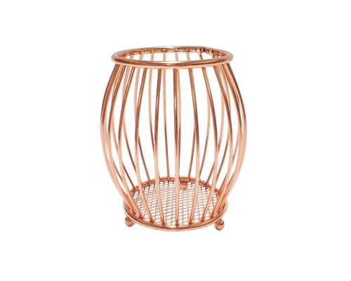 Pahar pentru pixuri, metal, rotund, aur roz, S11-6 (100)