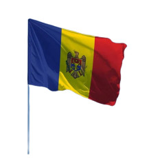 Drapel Republica Moldova 50x100cm, cu supert manual, 110g/m2, poliester