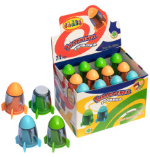 Ascutitoare cu container +radiera, Spaceship , asorti, in displai, 4856С, CLASS (24/720)