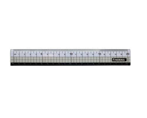 Rigla 20cm 2 scale (clasic + negru), plastic, transparent, 9004-20N, NORMA (1/24/768) Rigla 20cm 2 scale (clasic + negru), plastic, transparent, 9004-20N, NORMA (1/24/768)