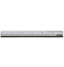 Rigla 30cm 2 scale (clasic + negru), plastic, transparent, 9004-30N, NORMA (1/24/576)