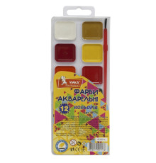 Краски акварельные с кисточкой, 12 цв., КР74, УМКА (24/96)