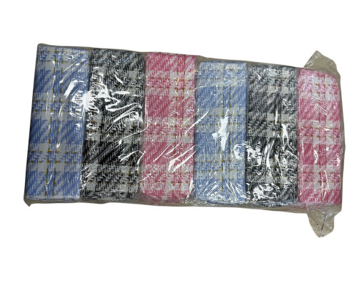 Пенал 1отделение 22x7cм "Checkered", ассорти, 3378 (12/600)