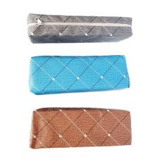 Пенал 1отделение 22x7cм "Rombo", ассорти, 3345 (12/600)