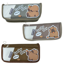 Пенал 2отделения 22x7cм "Hello Capybara", ассорти, Sy-7162 (48/288)