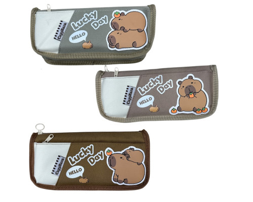 Пенал 2отделения 22x7cм "Hello Capybara", ассорти, Sy-7162 (48/288) Пенал 2отделения 22x7cм "Hello Capybara", ассорти, Sy-7162 (48/288)