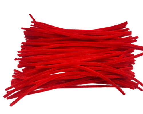 Пушистая проволока, 30см, темно-красная 100шт. 051 (200)
