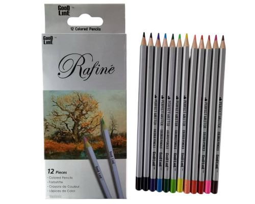 Карандаши 12 цв., "Rafine" GoodLine (12/240)