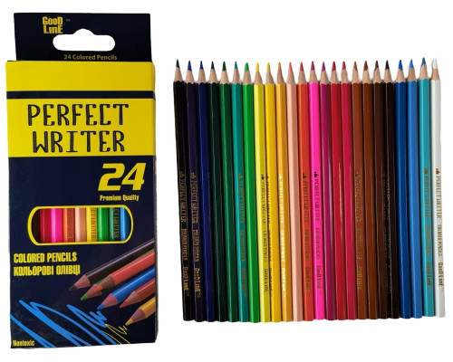 Creioane 24 culori, "Perfect Writer" GoodLine (8/144)