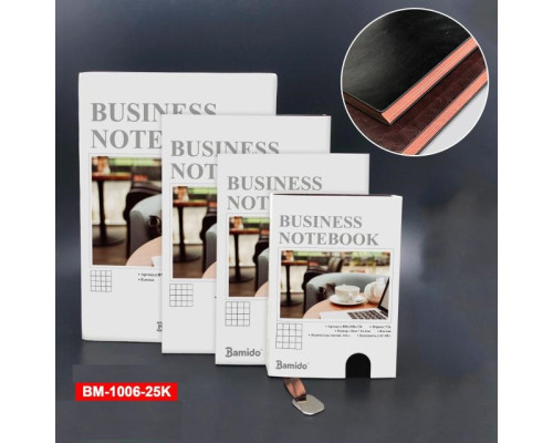 Блокнот A5, 116л., клетка, ПУ, мягкая обложка, BM-1006-25K (36/72)