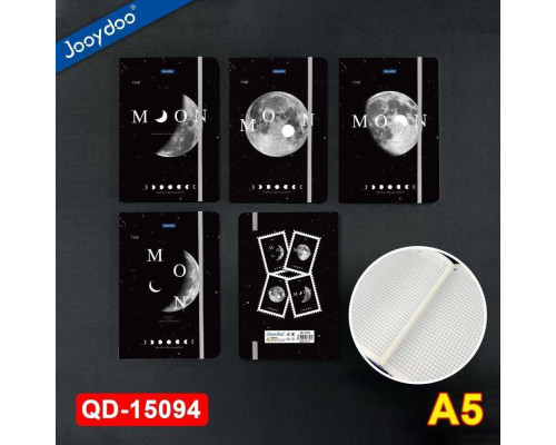 Carnet А5 96 foi, matem., coperta tare cu elastic, JooyDoo QD-15094 (96)