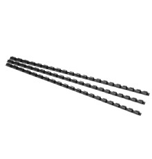 Spirala plastic 8mm, 45 file neagra, 100buc. (20)