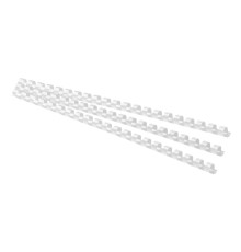 Spirala plastic 10 mm, 65 file alba, 100buc. (20)