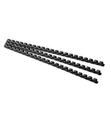 Spirala plastic 10 mm, 65 file neagra, 100buc.