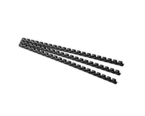 Spirala plastic 10 mm, 65 file neagra, 100buc. (20)