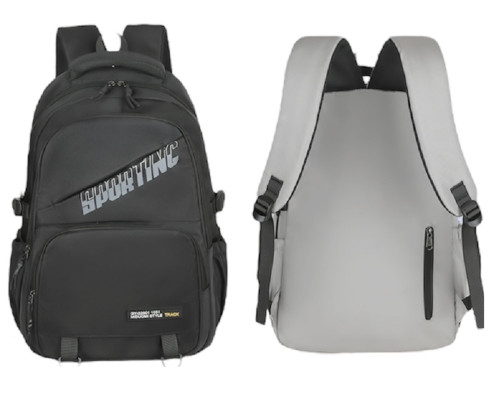 Rucsac școlar, "SPORTING", 46*30*18cm, negru, D6611# (60)