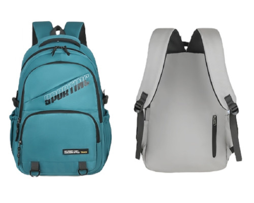 Rucsac școlar, "SPORTING", 46*30*18cm, turcoaz, D6611# (60)