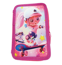 Penar cu 2 sectie, "Skateboarding girl" 12,5*19,5*4