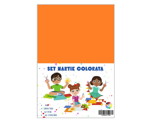 Set hirtie colorata A4, 12cul. 12 foi, 80gr. CM*1250