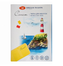Папка для акварели А3, 20лист."Sonet" 200gr. 80451624 (10)