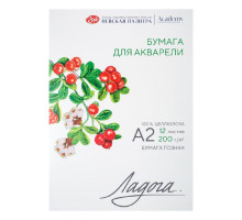 Папка для акварели А2, 12лист. "Ladoga" 200gr. 252781934