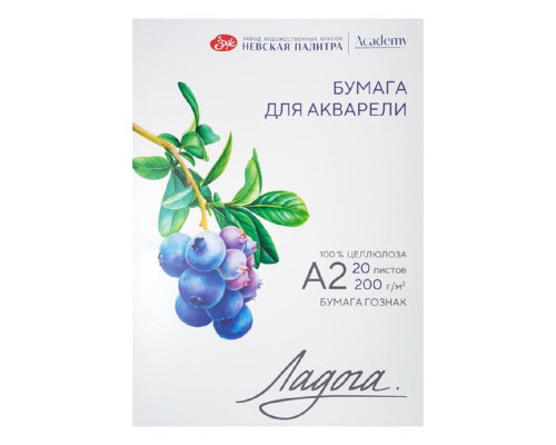 Папка для акварели А2, 20лист. "Ladoga" 200gr. 252781931