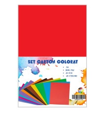 Set carton colorat А4, 20culori, 20foi 180gr., CM*1243 (10)