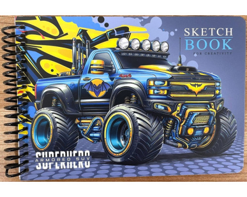 Скетчбук B6, спираль, 24л, 100г/м2, твердая обложка N9853 (80)