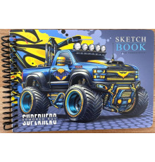 Caiet de schițe B6, pe spira, 24 foi, 100g/m2, copertă rigidă N9853 (80)