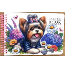 Caiet de schițe B6, pe spira, 24 foi, 100g/m2, copertă rigidă N9855 (80)