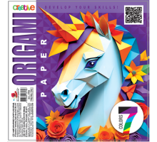 Hârtie colorată pentru origami 190x190mm. 7 culori, 35 de coli. Art.: 2706