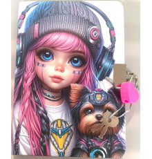 Carnet cu lacatica A6, 64file, fară liniatură, coperta tare, N9857 (120)