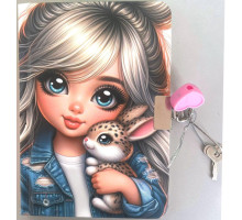 Carnet cu lacatica A6, 64file, fară liniatură, coperta tare, N9859 (120)