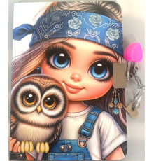 Carnet cu lacatica A6, 64file, fară liniatură, coperta tare, N9861 (120)