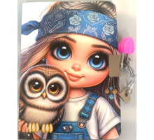 Carnet cu lacatica A6, 64file, fară liniatură, coperta tare, N9861 (120)