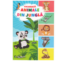 Carte de colorat "Animale din jungla" A4, 16pag., P*3927