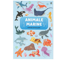 Carte de colorat cu autocolante "Animale marine" A4, 16pag., P*3958