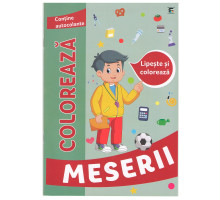 Carte de colorat cu autocolante "Meserii" A4, 16pag., P*39835