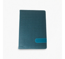 Блокнот А5 80л. точки, эко-кожа, бирюзовый, 9114