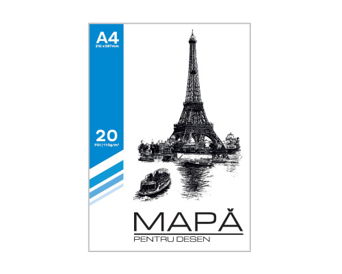 Мapa A4 de desen, 20 foi, 110g/m2 CM14