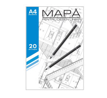 Мapa A4 de desen liniar, 20 foi, 180g/m2 CM15 (10)