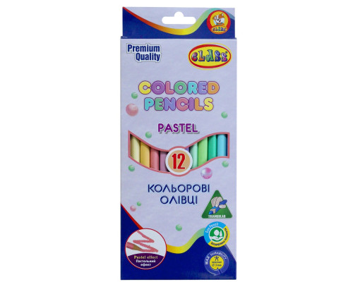 Creioane 12culori, triunghiulare, PASTEL, CLASS 1712C, (12/240)