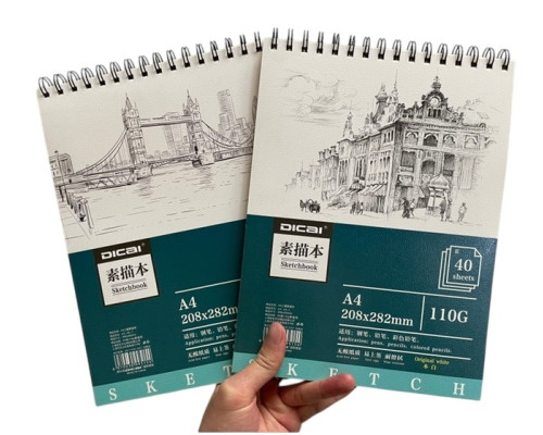 Sketchbook A4, 40 file pe spira 110гр. S19-38 (288)