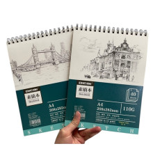 Sketchbook A4, 40 file pe spira 110гр. S19-38 (288)
