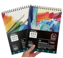 Альбом для акварели А4, 30л. на спирали 160гр. S19-39 (96)