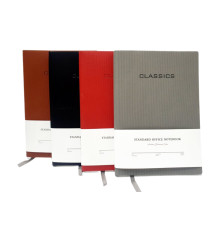 Блокнот A5 100л., клетка, ПУ, мягкая обложка, 4 цветa, 325-25 (120)