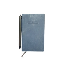 Carnet B7 100 foi, matem., Velura, albastru, coperta integrala+ pix (240)