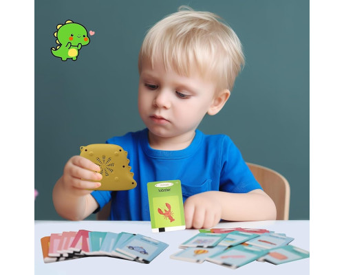 Tabla interactivă "Dino" pentru studiere limbii engleze +112 carduri flash S47-7 (48)