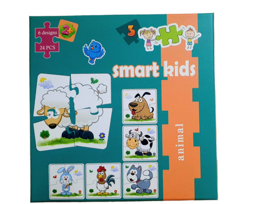Пазл „Smart Kids: Animal” 24 детали 2+ PZ2003 (60)