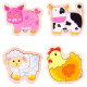 Mini-puzzle "Baby", lemn, 4 piese, 15*15cm, asortate S47-32 (240)